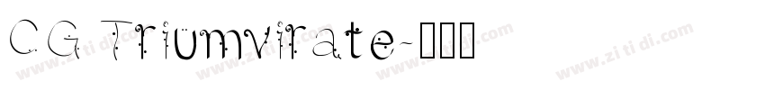CG Triumvirate字体转换